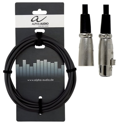 Alpha Audio Basic Line, 3 m, kabel XLR pro mikrofon
