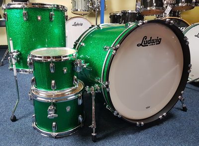 Ludwig Classic Oak Green Sparkle