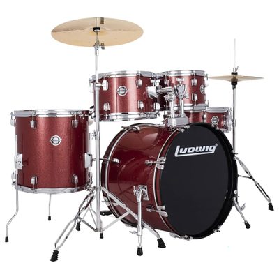 Ludwig LC19514DIR Accent Drive Red Sparkle