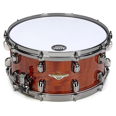 Tama BES1465BA-GAC Starclassic Bubinga Snare Drum 14" × 6,5" – Gloss African Cherry/Black Nickel HW