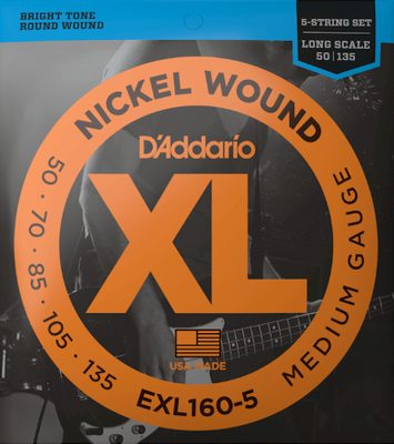 D’Addario EXL160-5 Nickel Wound Bass