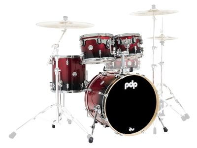 DW Concept Maple Red to Black Fade