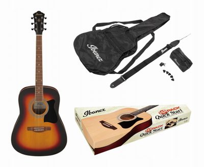 Ibanez V50NJP-OVS Acoustic Jam Pack – Open Pore Vintage Sunburst