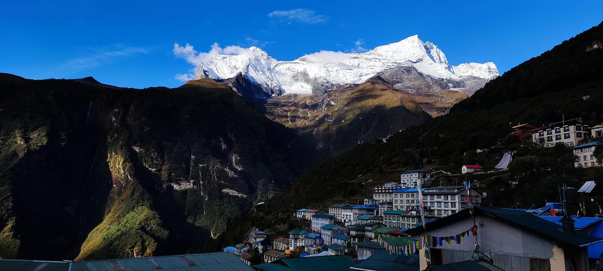 Namche Bazaar, vesnice v Solo Khumbu, Nepál